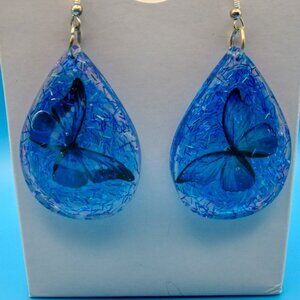 Blue Butterfly Earrings